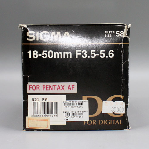 시그마 SIGMA 18-50mm f3.5-5.6 DC [펜탁스용]
